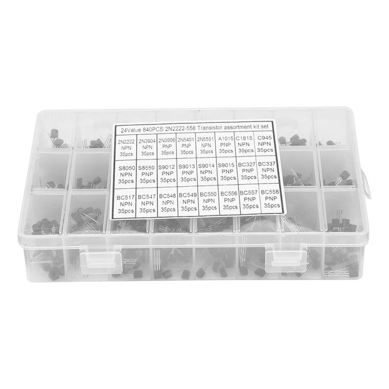 generic Transistor Npn Pnp A 92 2n2222a-bc558 840 Piezas Bricolaje