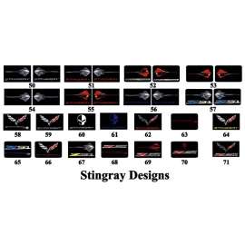 Corvette C7  Corvette Sun Visor Warning Label Covers