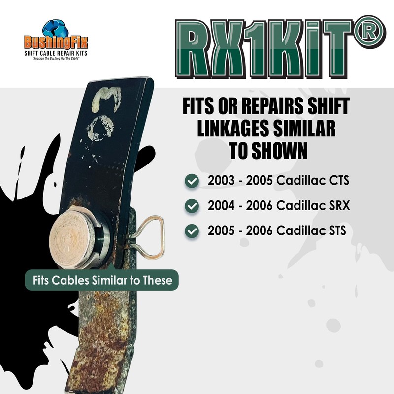 BushingFix RX1Kit Transmission Shift Linkage Repair Kit, Automatic Transmission Shift