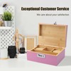 Yuehuam Large Bamboo Box with Combination Lock, Decorative Locking Box