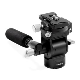 SmallRig Video Head with Telescoping Handle and Switchable QR Plate for Vertical/Horizontal Shooting Tripod Pan Tilt Fluid Head Arca Max Load 5kg for Camcorder Mirrorless DSLR 4104