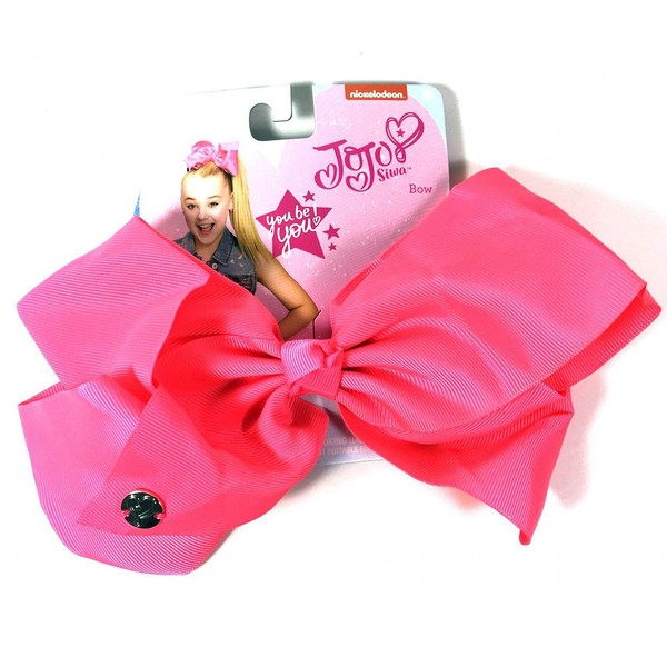 JoJo Siwa Large Cheer Hair Bow (Neon Pink)
