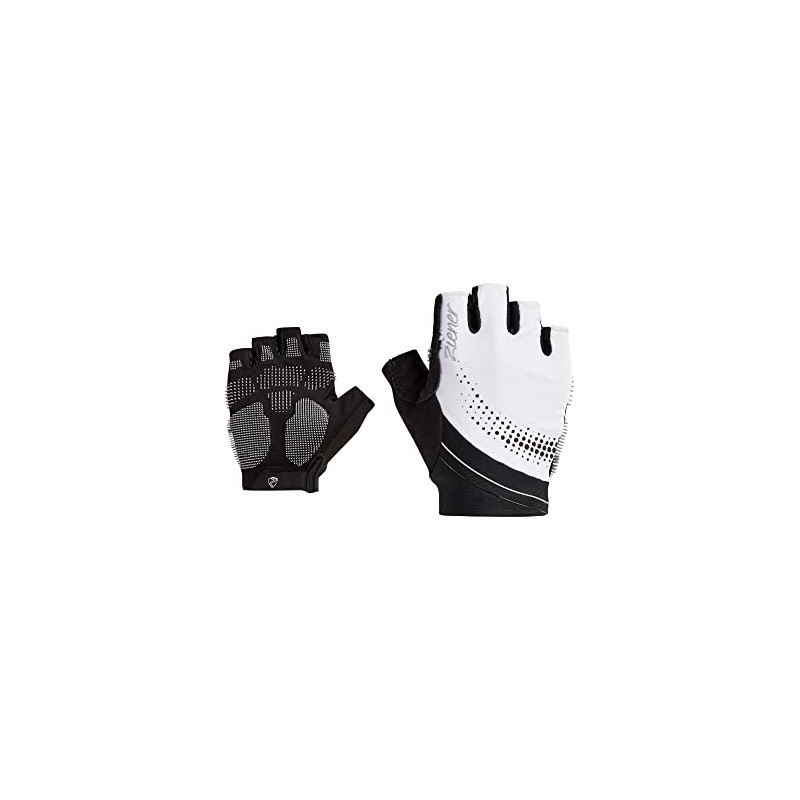 Ziener Cokko Women's Cycling Gloves, Short Finger, Breathable, Cushioning, White,