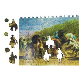 FoxSmartBox Wooden Jigsaw Puzzle for Adults by FoxSmartBox - 325 Pieces - The Horse Fair