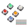 50pcs Mini Push Button ABS Push Button Switch with LED