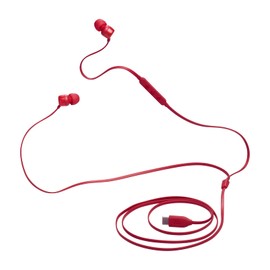 JBL Tune 310 C Hi-Res Wired Earbuds with Microphone, Flat Tangle-Free Cable, 3-Button Remote, EQ Presets Control and Volume Adjustment, Red