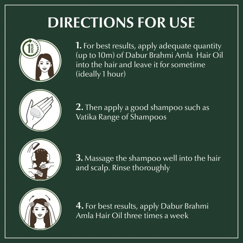 Hair Oil Dabur Brahmi Amla Natural Moisturizing 200ml