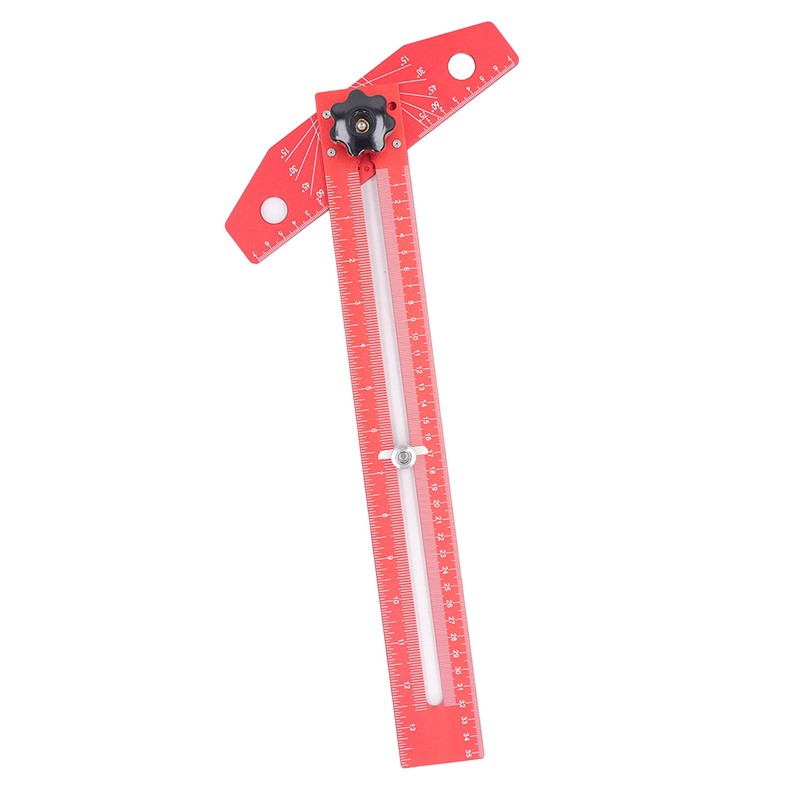 T Square Ruler Protractor for Crafting Aluminum Alloy Woodworking Scriber