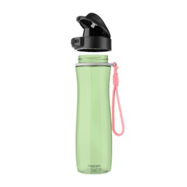 Profino Active Sports Bottle, 750 ml, Made of Tritan, Green, Ergonomic Design with Paracord Band, Leak-Proof, Innovative Double Cap, Perfect for Sports & Adventure