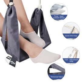 ROOITY Universal Hammock Chair Footrest - Adjustable Length & One-Size-Fits-Most;Quick-Clip Attachment for Hanging Chairs, Foldable & Lightweight for Patio, Indoor(Footrest Only - Chair Not Included)