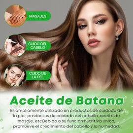 Aceite de Batana：60ML Aceite De Batana Para El Cabello-100% Puro y Natural para el Crecimiento del Cabello Rosemary for Hair Growth Reduce Hair Loss & Detox Your Scalp