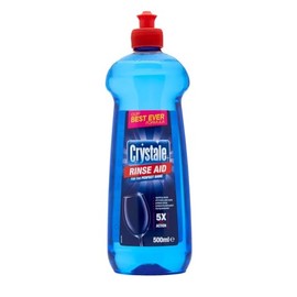 Crystale Total Action Dishwasher Rinse Aid, Streak Free Formula, 500 ml, Pack of 1