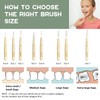 Isshah Bamboo Interdental Brushes, Between Teeth Cleaner Deep Clean Brush,