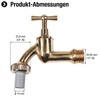 CORNAT TEC300505 Tap bar Screw.connec.Brass pol, 1/2 Zoll AG