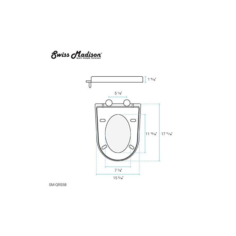 Swiss Madison Well Made Forever SM-QRS58, Quick-Release UF Seat for