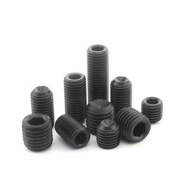 ANSIEDIO Cup Point Grub Screws Black High Tensile Carbon steel Hex/Allen Key Socket Grub Machine Screws, M3×6mm,200 pcs