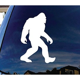 CMI106 Bigfoot Sasquatch Car Window White Vinyl Decal Sticker 7.25" Tall | Premium Quality Vinyl | CMI106