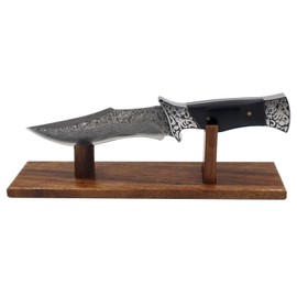 Biobasedon Knife Display, Natural Walnut Wood Single Knife Display Stand, Desktop Knife Holder Case for Fixed Blade Knife Collection for Displaying Knives Decor