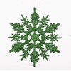 12pcs Glitter Snowflake Ornament for Christmas Tree Decoration-7 Inch,Emerald Green