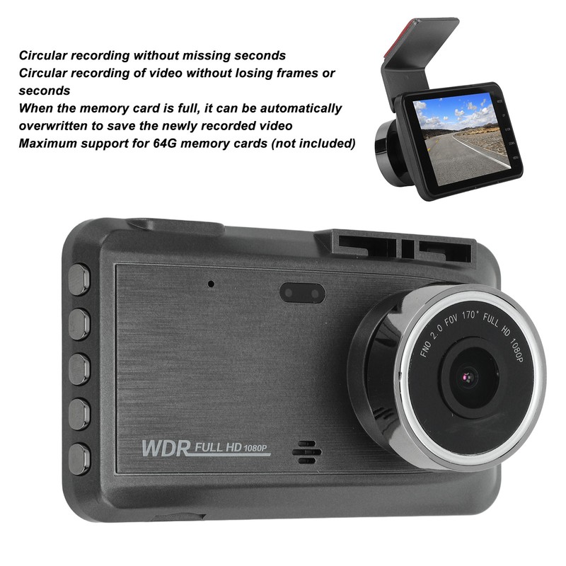 X5 4 Inch Car Dash Cam HD 1080P Front Rear