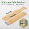 Short Wardrobe Drawer Separation System Made of Bamboo (Set of