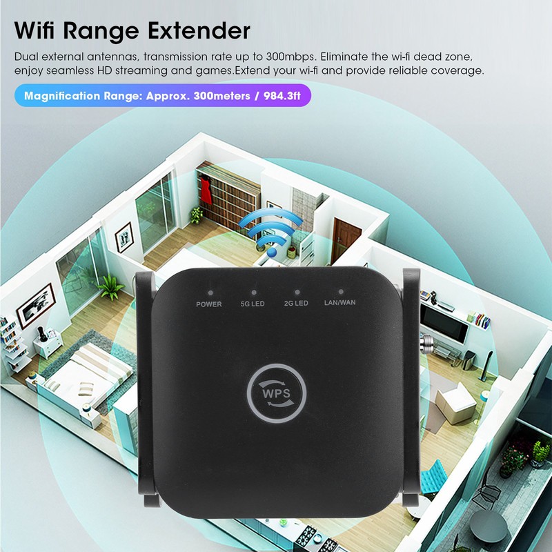 Wireless Wifi Repeater Signal Amplifier Range Extender Computer Supplies AC