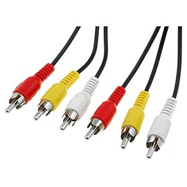 PremiumCord kjackcmm3-3 RCA Cable 3 m 3 x RCA Male to 3 x RCA Male Audio Video Connection Cable Stereo for TV, Mobile Phones, MP3, HiFi, Colour Black, 3 m