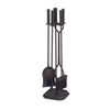 Minuteman International Neoclassic 5-piece Fireplace Tool Set, Black, Square Base