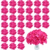AVIVIHO 65pcs Hot Pink Hydrangea Artificial Flowers Bundle Silk Cloth Fake Hydrangea Flowers Heads with Stems, Perfect for Weddings,Centerpieces,Wreath, Home & Garden Party Decorations