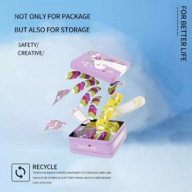 Graid Kids Adhesive Flexible Fabric Waterproof Bandages | Assorted Shapes Unicorn-48Ct