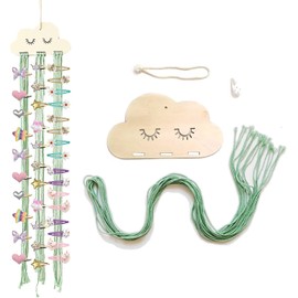Hiflyer Soporte para lazos para el pelo de niñas, organizador de lazos para el pelo de las niñas, organizador de pelo de almacenamiento, soporte para lazo para el pelo, organizador de clips para el cabello, organizador de accesorios para el cabello (verde