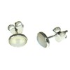 Chic-Net Studs braid edge moonstone oval 10 mm 925 sterling