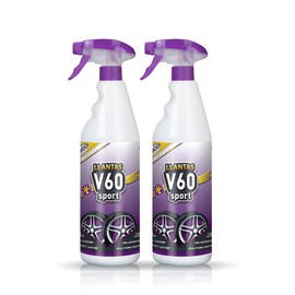 Sisbrill V60 Sport Wheel and Tire Cleaner Spray – pH Neutral Car Wheel Cleaner, Gecko Spray Effect, Safe Brake Dust Remover – Pack of 2 (33 fl oz each)