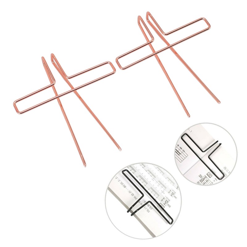 10pcs Book Page Clip Electroplated Stainless Steel Piano Sheet Book