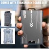 Panlouting RFID Wallet, Aluminium Card Holder with Transparent ID Card