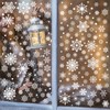 CAKKVDE 10 Sheets Christmas Window Stickers,Reusable Christmas Snowflake Stickers,Removable Static