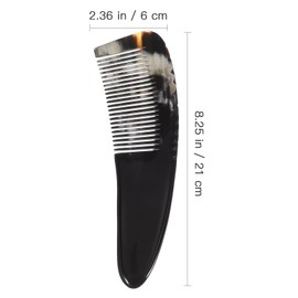 Healeved Large Ox Horn Comb Wide Tooth Detangling Hair Comb with Scalp Massage for Thick Hair Styling and Daily Use