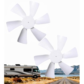 Carvmpin 2 Pack 6“ Replacement White Vent Fan Blades for RV Bathroom Vent Fan - Compatible with Heng's, Elixir, Jensen, Jayco, Toyota Dolphin RV Bathroom Fan