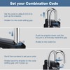 Combination Lock, FOBOZONE 4 Digit Outdoor Waterproof Resettable Code Padlock,for