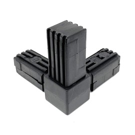 Design61 5x Connector for Square Pipes with Outlet Pipe Connector 90° 20 x 20 x 1.5 mm