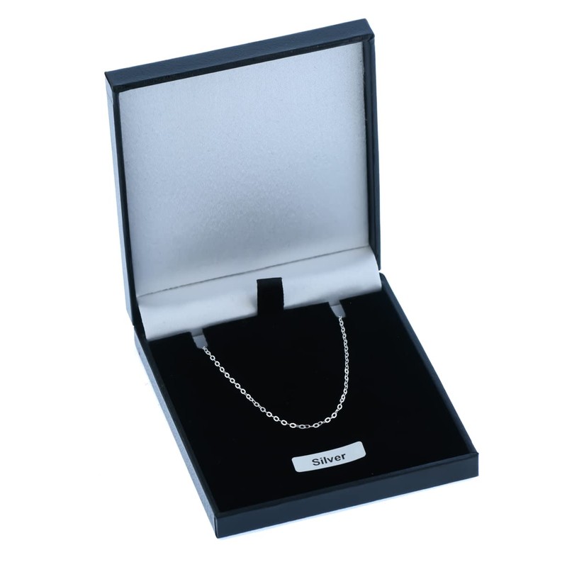 925 Sterling Silver Fine Flat Trace Chain Necklace 20 Inch