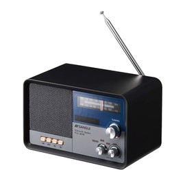 Sansui Bluetooth Speaker with AM/FM Radio, Black