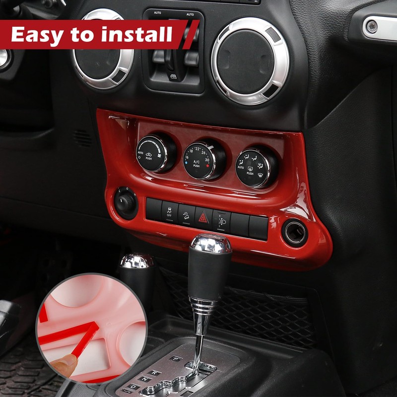 RT-TCZ para Wrangler JK central Dash AC interruptor cubierta bisel
