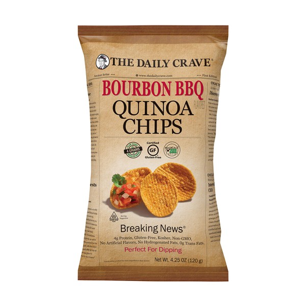 The Daily Crave Bourbon BBQ Quinoa Chips, Gluten Free, 4.25 Ounces (Pack Of 8)