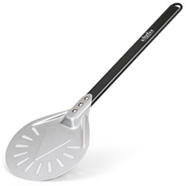 BIG HORN OUTDOORS Pizza Peel - 7-Inch Pizza Turning Peel with Non-Stick Anodized Aluminum for Effortless Pizza Turning&Baked - Perfect Pizza Oven Accessories