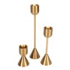 3 Pcs Candle Holders Different Heights Gold Candlestick Holders Taper