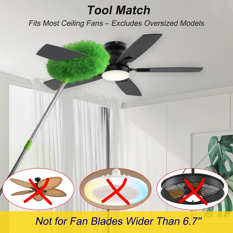 Extendable Duster with Cleaning Brushes Set, 17-88 Inch Telescopic Handle,