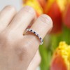 Sterling Silver Full Eternity 2mm Prong Set CZ White Blue