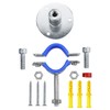 WYSIWYKA 2PCS 304 Stainless Steel Wall Mount Ceiling Mount Pipe
