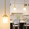 TENGXIN Modern Pendant Light for Kitchen Island, Brushed Gold Hanging